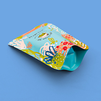 Sachet refermable personnalisé imprimé pour l'emballage du thé, pochette refermable avec design coloré