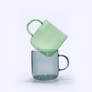 TYGLASS 맞춤 로고 친환경 단층 붕규산 유리 커피 머그컵 350ml 식기세척기 전자레인지 사용 가능 식품 안전 모던 디자인 - Product Image 2