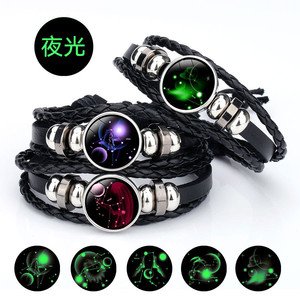 Cuerda <span class=keywords><strong>de</strong></span> cuero PU <span class=keywords><strong>Horóscopo</strong></span> luminoso Pulsera Joyería <span class=keywords><strong>de</strong></span> moda Astrología <span class=keywords><strong>Chino</strong></span> 12 Signo del zodiaco Pulseras - Product Image 3