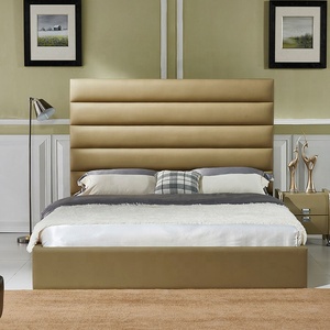 <strong>Cheap</strong> and Affordable <strong>king</strong> <strong>Size</strong> Family Home Gold Comfortable High Quality Leather <strong>Bed</strong> - Product Image 5