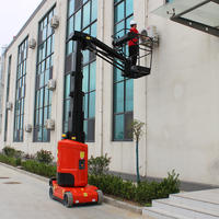 Plateforme élévatrice verticale autopropulsée en alliage d'aluminium CHANGDING avec mât télescopique, hauteur maximale de 9,2 m pour la maintenance des bâtiments