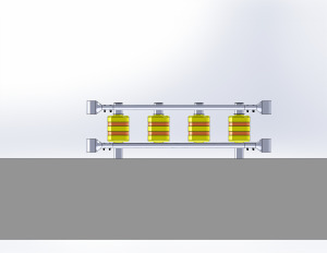 One Long <strong>Post</strong> with Two Short <strong>Post</strong> Roller Barrier <strong>Post</strong> Distance 0.7m Rolling Guardrail SB <strong>Level</strong> EVA PU Roller Barrier - Product Image 1