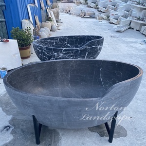 Personnalisé Sculpté À La Main Grande Guangxi Blanc Solide Pierre Marbre <span class=keywords><strong>Baignoire</strong></span> <span class=keywords><strong>200cm</strong></span> Longueur Statue Sculpture - Product Image 3