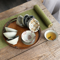 Ensemble de tasses à thé en porcelaine bleue et blanche de 70 ml, fabrication artisanale chinoise, porcelaine osseuse, tasse à thé Kungfu, meilleur cadeau, tasses en céramique, ensemble de tasses à thé japonaises