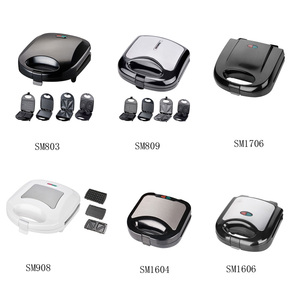 Máquina para hacer gofres con placas desmontables, <span class=keywords><strong>grill</strong></span> <span class=keywords><strong>y</strong></span> <span class=keywords><strong>sandwichera</strong></span>, 4 <span class=keywords><strong>en</strong></span> <span class=keywords><strong>1</strong></span>, para uso doméstico, con GS - Product Image 2