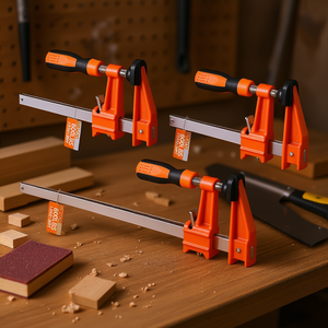 Abrazaderas tipo F de 6 y 12 pulgadas para carpintería, herramienta de sujeción metálica ajustable con mecanismo de bloqueo - Product Image 2