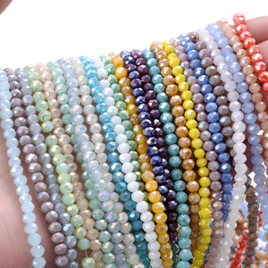 JC vente en gros de <span class=keywords><strong>perles</strong></span> rondelle en cristal <span class=keywords><strong>perles</strong></span> de verre couleur AB 4mm pour la fabrication de bijoux <span class=keywords><strong>perles</strong></span> de cristal chaîne - Product Image 2