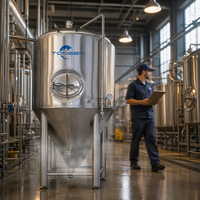 Cuve de Fermentation Conique en Acier Inoxydable Tonsen 500L-5000L avec Enveloppe Chauffante pour Brasserie Artisanale Commerciale