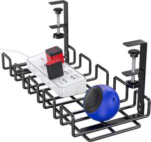 حامل تلفزيون منزلي ومكتب كمبيوتر حامل سماعة رأس سيليكون ومجموعة إدارة سلك منظم مكتب 1 * موك - Product Image 3