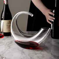 Bouteille en verre de vin de décanteur de forme irrégulière transparente caractéristique unique pour le prix d'usine de vin rouge de whisky
