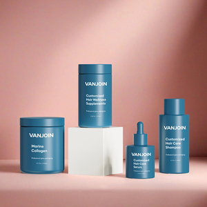 Paquete de 4 tratamientos vacíos para el crecimiento del cabello, producto para el cuidado de la salud múltiple, botellas cuentagotas de vidrio, píldoras de vitamina, embalaje de suplemento - Product Image 2