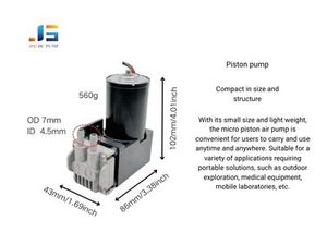 Pompe à piston à moteur sans balais haute pression compacte 12V 24V 15-40L/min <span class=keywords><strong>650kpa</strong></span> sans huile Micro pompe à air OEM pour la robotique - Product Image 5