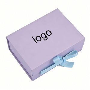 Custom Luxury Lavender Rigid <b>Gift</b> <b>Box</b> With Satin Bow Ideal for Small Business & Premium Gifting - Product Image 2