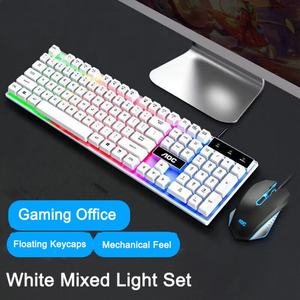 Clavier de jeu filaire pas cher avec touches multimédias Clavier mécanique Clavier de jeu rétroéclairé RVB pour les joueurs sur PC Windows - Product Image 5