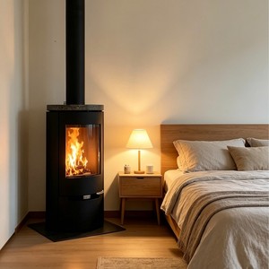 Cheminée à bois pour 120 personnes ㎡   Grande pièce, équipée d'une <span class=keywords><strong>plaque</strong></span> de stockage de chaleur, poêle à bois d'intérieur à flamme réelle pour le confort thermique domestique - Product Image 1