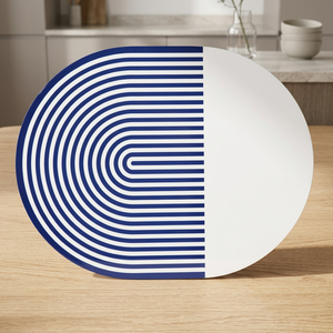 BEST SELLER Elegance Lacquer Stripe Placemat Printing Colorful Modern Design Round <b>Table</b> Placemat MDF Placemats From Vietnam - Product Image 1