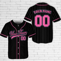 Jersey Baseball Garis-Garis dengan Nama dan Nomor Tim yang Dipersonalisasi, Jersey Baseball Warna Garis-Garis Kustom, Seragam untuk Penggemar Baseball
