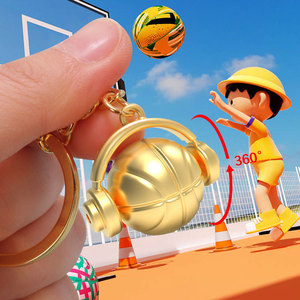 Customized <strong>NBA</strong> Basketball Club Peripherals High-Value Fashionable Zinc Alloy Pendant Original Basketball Headphones <strong>Keychain</strong>-for - Product Image 3