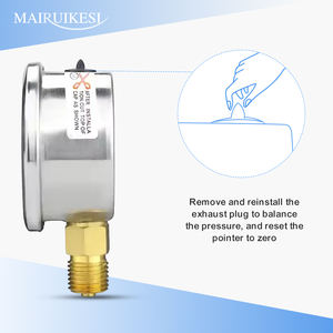 사용자 정의 로고 스테인레스 스틸 압력 게이지 내 화학성 글리세린 충전 압력 게이지 - Product Image 3
