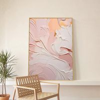 Personnalisé en gros hôtel oeuvres d'art Crème Style salon luxe toile peinture Art mural avec cadre