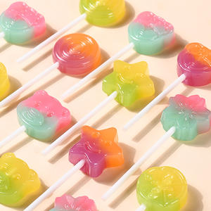 Paletas de Caramelo de <span class=keywords><strong>Dos</strong></span> Colores al por Mayor, Dulces Duros con Sabor a Frutas en Formas Lindas, Deliciosos y Divertidos Dulces en Bolsa - Product Image 2