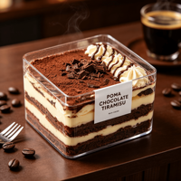 Boîte à gâteaux et desserts avec couvercles – Vente en gros, pas cher, transparente, carrée, ronde, en plastique PS transparent