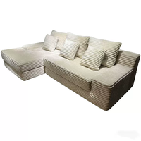 Canapé-lit modulaire carré extensible et pliable MYUZ en tissu, design moderne, garnissage confortable en éponge, pour salon et salle de sport