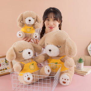 Adorable Peluche de Perro con Orejas Caídas, Color Limón, Venta al por Mayor, Muñeco de Peluche Suave en Varios Tamaños, Decoración para Dormitorio Infantil, Regalo Navideño - Product Image 3