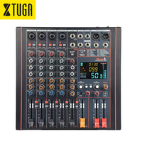 Console de mixage audio USB 6 canaux XTUGA de haute qualité pour DJ à domicile, karaoké, enregistrement sur ordinateur, effets DSP
