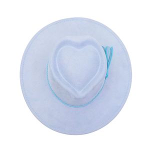 Chapeau Fedora à large bord en polyester avec couronne en forme de cœur pour adultes, idéal pour les promotions commerciales - Product Image 6