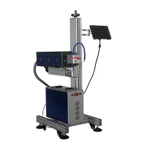 Pengodean terbang mesin penanda Laser Co2, untuk tanggal kedaluwarsa mesin penanda ukiran Laser terbang Co2