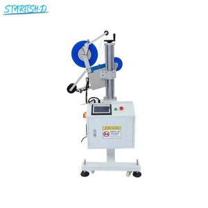 Tốc độ cao Tự động lắp ráp dòng vuông hình bầu dục chai hộp carton Single <span class=keywords><strong>Side</strong></span> Sticker dán nhãn Applicator cho trường hợp vuông xô - Product Image 5