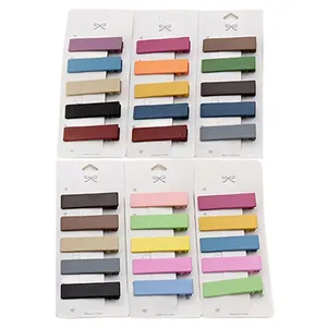 Wholesale 6CM Fashion Minimalist 5pcs- set Hairpins for girl colorful simple hair clip hair accessories set