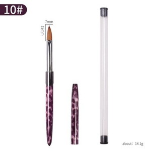 Pinceau à ongles plat en nylon professionnel pour la peinture, le gel UV, le liner et les détails – Outil pour la manucure et le nail art en salon - Product Image 2