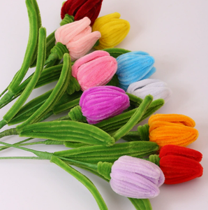 Ramo de <span class=keywords><strong>Tulipanes</strong></span> Artificiales Tejidos a Crochet, Flores Preservadas en Varilla, Regalo para el Día de San Valentín o el Día de la Madre - Product Image 3