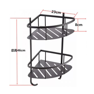 Bathroom Accessories Wall Mounted Black Gold <strong>Grey</strong> Single Tier Triangle <strong>Corner</strong> Shower <strong>Shelf</strong> - Product Image 6