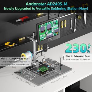 Andonstar AD249S-M Plus 101'' Digitalmikroskop 2000x 3-Linsen 2160P UHD Videoaufnahme LED-Lichtquelle für Elektronikreparatur - Product Image 3