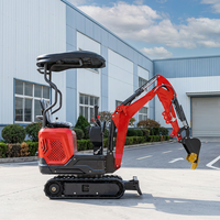 Micro-excavatrice hydraulique ultra-compacte certifiée CE EPA, fiable, pour serres, pépinières, tranchées de légumes et travaux de jardinage.