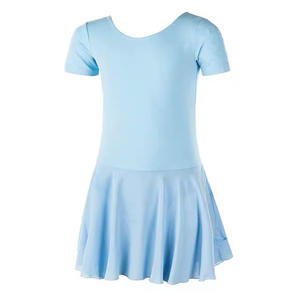 子供半袖バレエレオタードシフォンスカートダンスドレスバレリーナ体操着女の子クラスステージ - Product Image 5