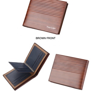Factory Price Customized Logo Wholesale Brand Horizontal Section Short Embossed PU Leather Card Holder <b>Wallet</b> for Men - Product Image 2