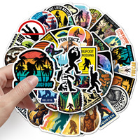 50 Pegatinas de Sasquatch de Dibujos Animados, Retro, Tendencia para Exteriores, Creativas, para Computadora, Casco, Patineta, Decoración Impermeable