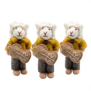 El Mejor Muñeco de Fieltro de Cordero del Himalaya, Decoración Navideña Hecha a Mano, Adorno Ecológico para Colgar en la Pared, Tamaño Personalizado, Tradicional - Product Image 1
