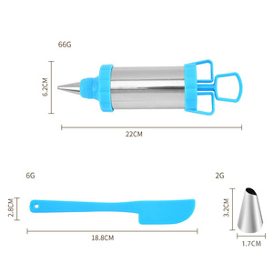 ชุดอุปกรณ์ทำขนมเค้ก DIY ทำจากสแตนเลส พร้อมหัวบีบตกแต่งขนมสำหรับทำขนมอบในครัว - Product Image 4