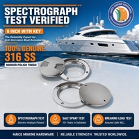 Nouveau couvercle de plaque de pont détachable en acier inoxydable 316 4 pouces Marine antidérapant Inspection trappe clé Yacht bateau matériel accessoires