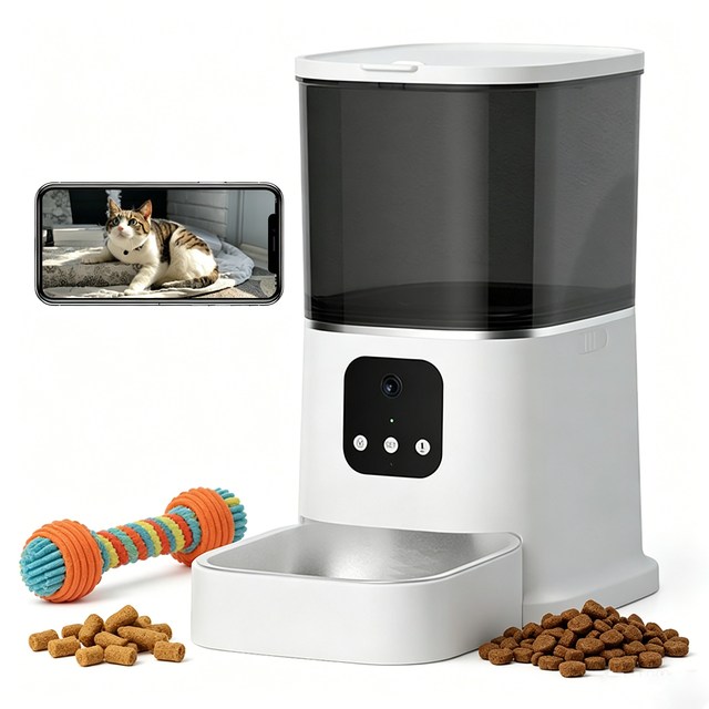 Factory Wholesale Automatic Pet Feeder WiFi Smart Pet Feeder Food Grade Anti-Leak Pet Food Dispenser Pet Bowls & Feeders