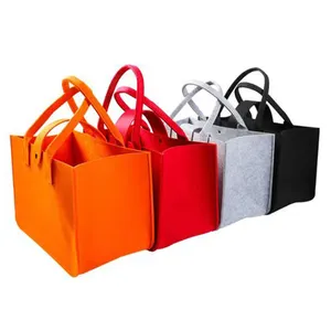 環境にやさしいレディースフェルトショッピングバッグ女性ハンドバッグトートバッグ食料品ショッピングトートバッグ