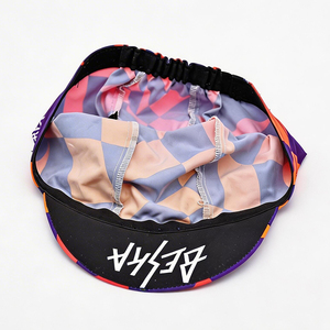 Geometric Print 100% Polyester Canvas Cycling Cap Purple Orange Quick Dry Outdoor Travel Sport Cap Breathable Streetwear Unisex - Product Image 6