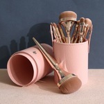 9 pièces Champagne Gold Cute Vegan Luxury Dense Makeup Brush Set Premium Custom Logo Cosmetic