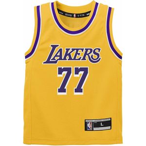 เสื้อบาสเก็ตบอลเลเกอร์สสำหรับเด็กวัยหัดเดิน 2-4 ขวบ สีเหลืองทอง รุ่น Icon Edition หมายเลข 77 ดอนซิช คอกลมระบายอากาศได้ดี - Product Image 2