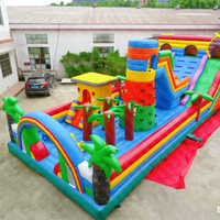 Grand toboggan gonflable en PVC pour l'extérieur, château gonflable pour enfants, aire de jeux gonflable pour la ville amusante